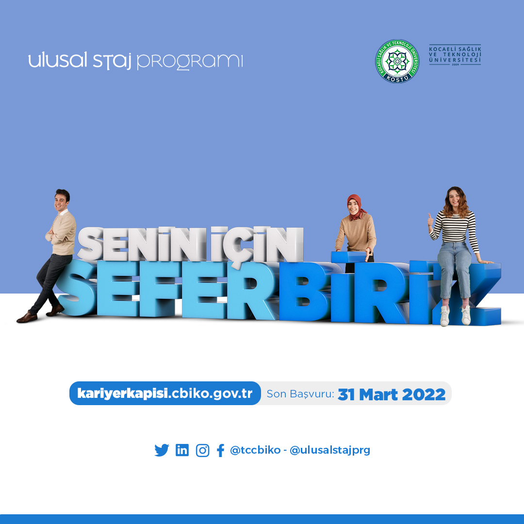 Ulusal Staj Programı Başvuruları Devam Ediyor ! duyuru görseli