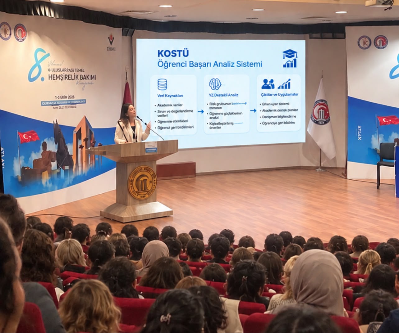 Yapay Zekâ Destekli Öğrenci Başarı Analiz Sistemimiz Uluslararası Kongrede Paylaşıldı