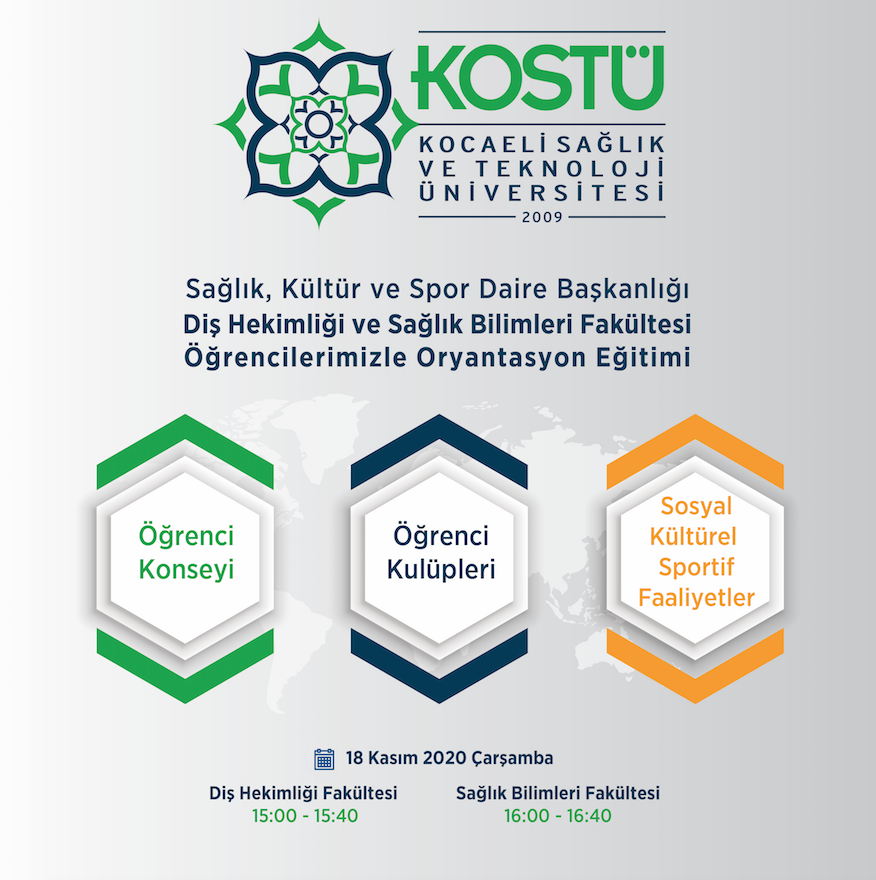 Diş Hekimliği ve Sağlık Bilimleri Fakültesi Öğrencilerimizle Oryantasyon Eğitimi duyuru görseli