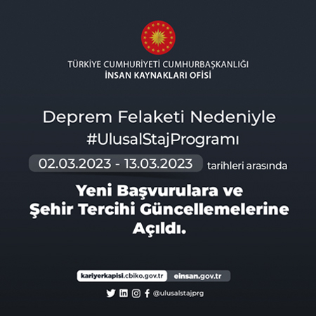 Ulusal Staj Programı Hakkında Önemli Duyuru duyuru görseli