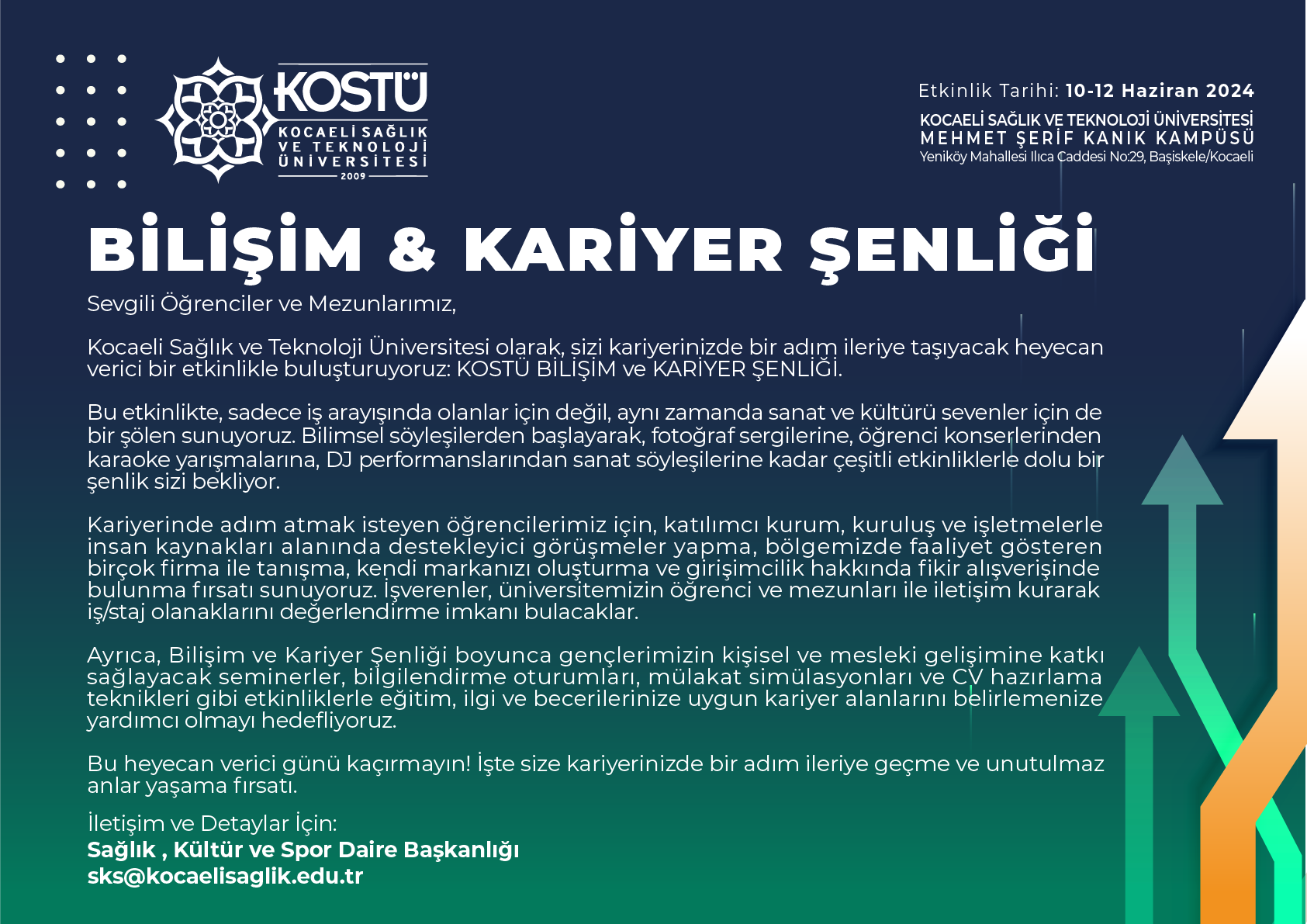 Bilişim ve Kariyer Şenliği Hakkında duyuru görseli