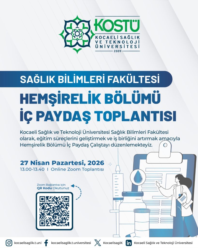 Hemşirelik Bölümü İç Paydaş Toplantısına Davetlisiniz